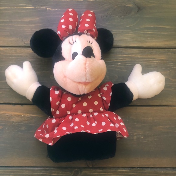 Applause Minnie Mouse Plush Hand Puppet 11" Disney Minnie Mouse Headband Red - Picture 2 of 12
